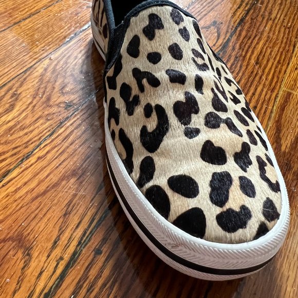 Keds Kate Spade Double Decker Leopard-print Calf Hair Sneakers, Size 6 - Picture 3 of 12